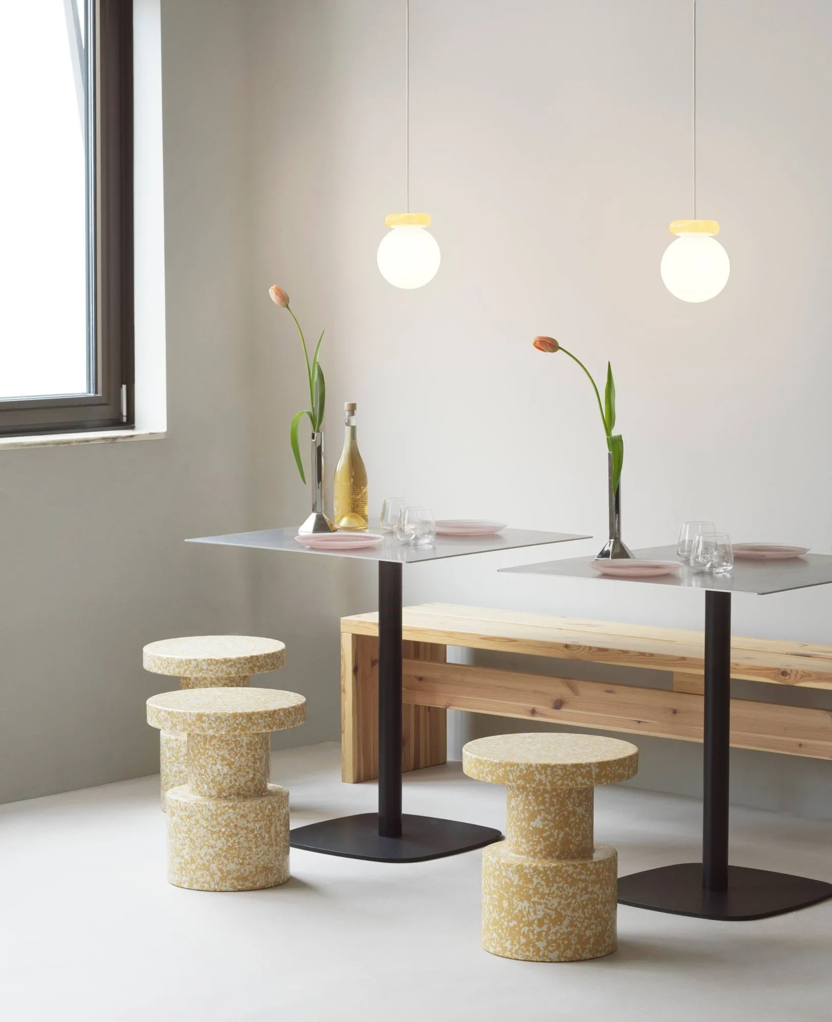 Bit像素系列 吧台凳 丹麦设计, 黄色 Normann Copenhagen