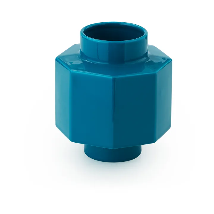 Deko Object H5 六边形花瓶 - 汽油蓝 - Normann Copenhagen