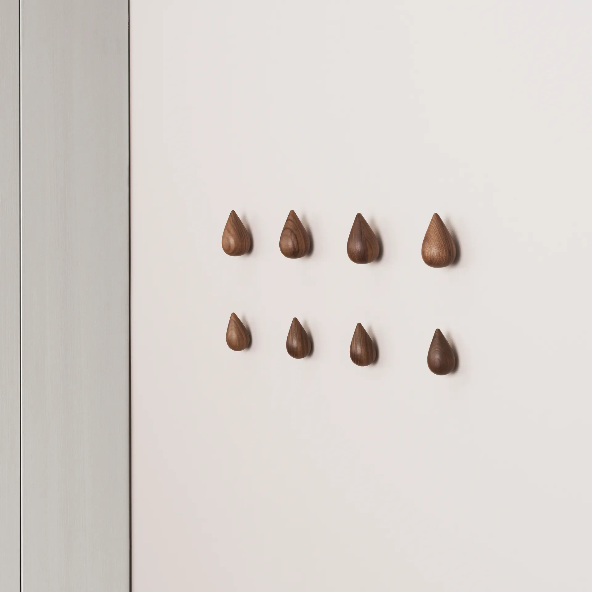 Dropit knob 两件套装 walnut, large Normann Copenhagen