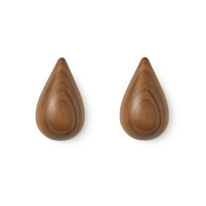Dropit knob 两件套装 walnut - small - Normann Copenhagen
