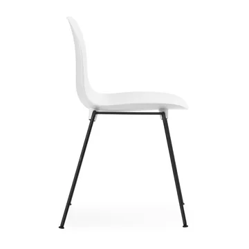 Form 可堆叠的椅子，2条黑腿，白色 - undefined - Normann Copenhagen