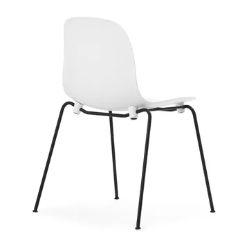 Form 可堆叠的椅子，2条黑腿，白色 - undefined - Normann Copenhagen