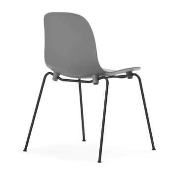 Form 可堆叠的椅子，2条黑腿，灰色 - undefined - Normann Copenhagen