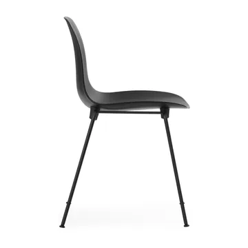 Form 可堆叠的椅子，2条黑腿，黑色 - undefined - Normann Copenhagen
