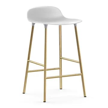 Form 吧台椅 青铜色椅腿65cm - 白色 - Normann Copenhagen