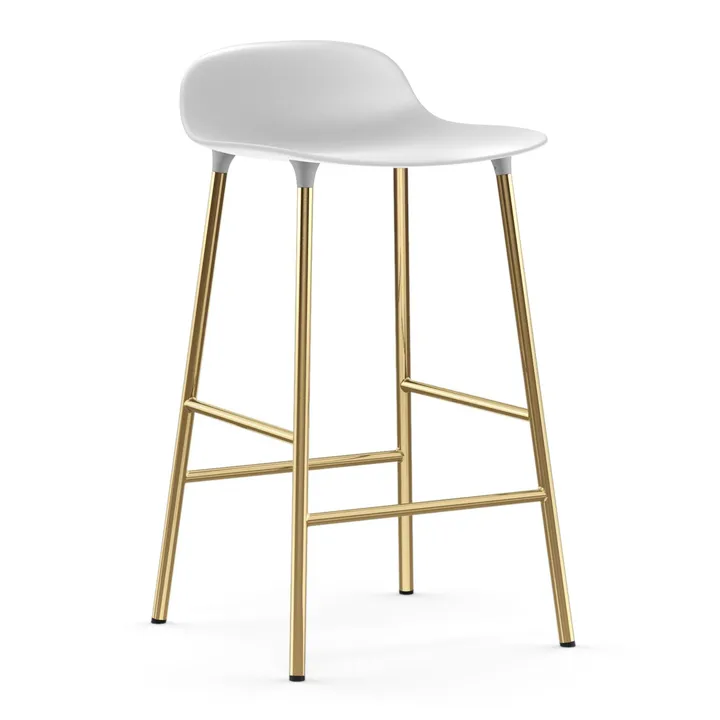 Form 吧台椅 青铜色椅腿65cm - 白色 - Normann Copenhagen