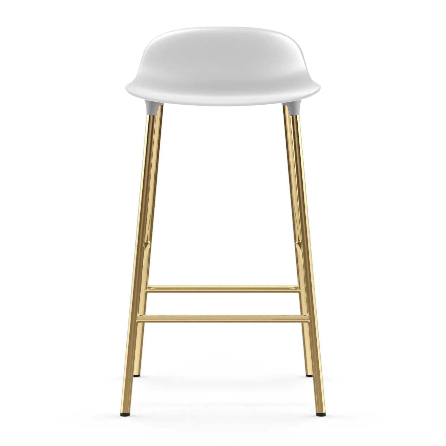 Form 吧台椅 青铜色椅腿65cm, 白色 Normann Copenhagen