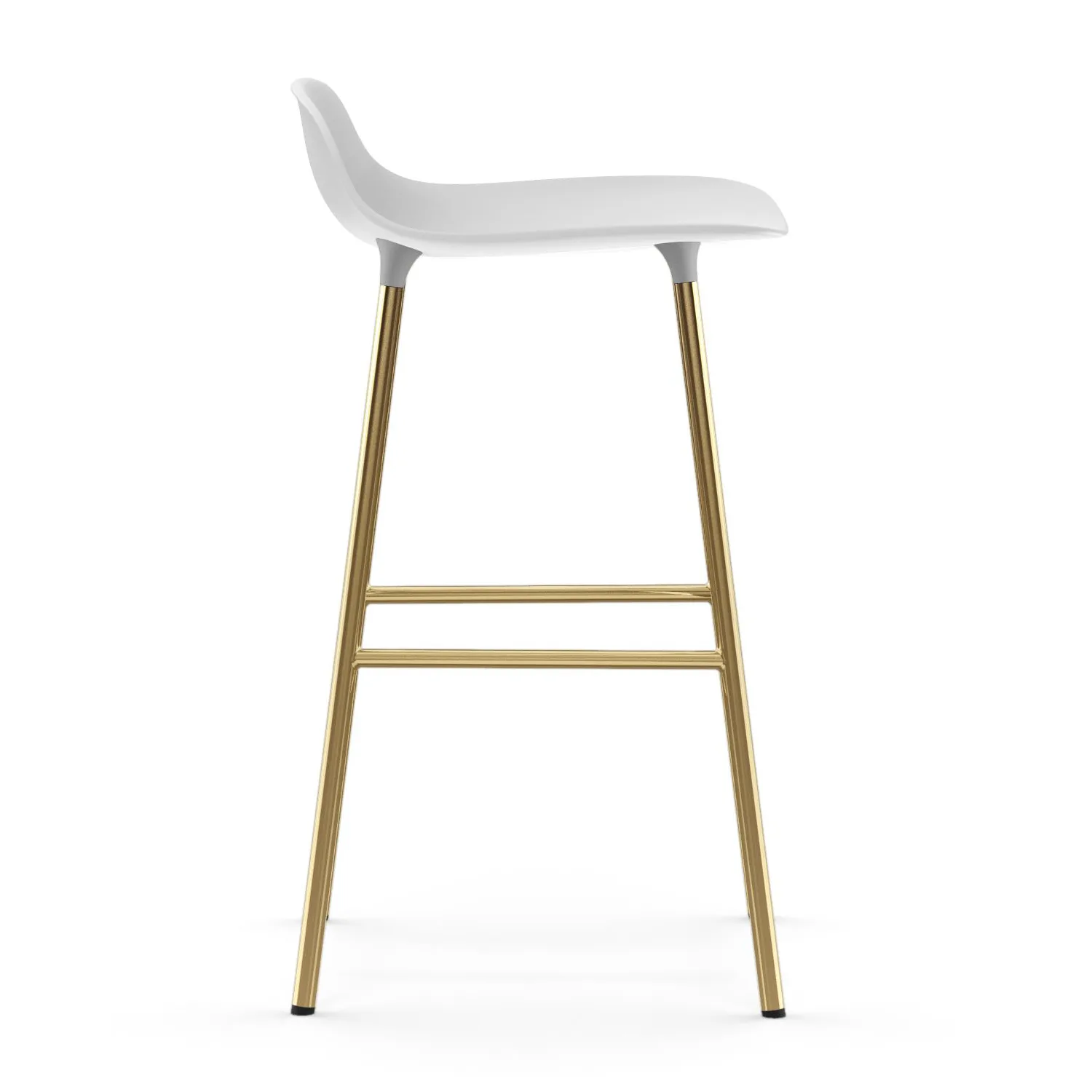 Form 吧台椅 青铜色椅腿65cm, 白色 Normann Copenhagen