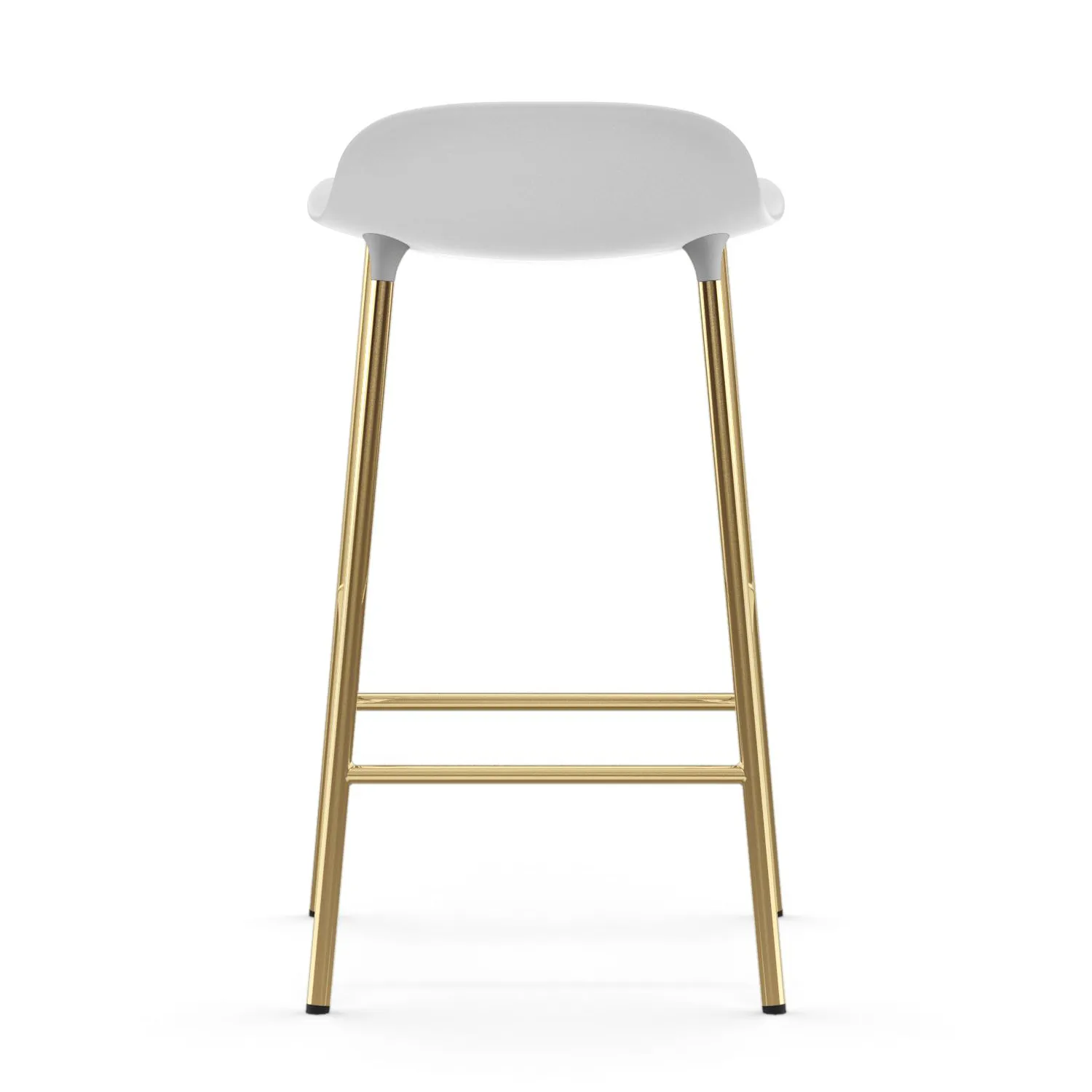 Form 吧台椅 青铜色椅腿65cm, 白色 Normann Copenhagen