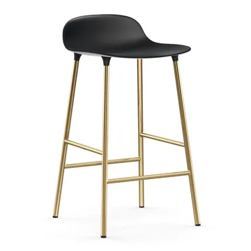 Form 吧台椅 青铜色椅腿65cm - 黑色 - Normann Copenhagen