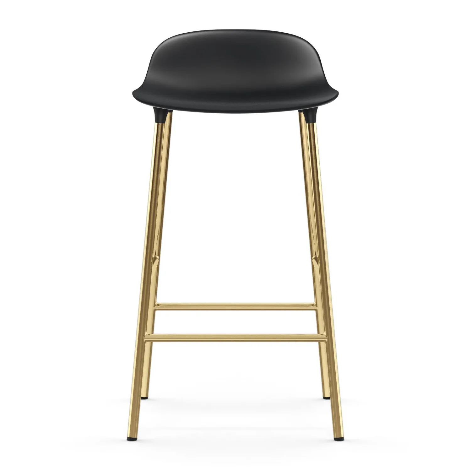 Form 吧台椅 青铜色椅腿65cm, 黑色 Normann Copenhagen