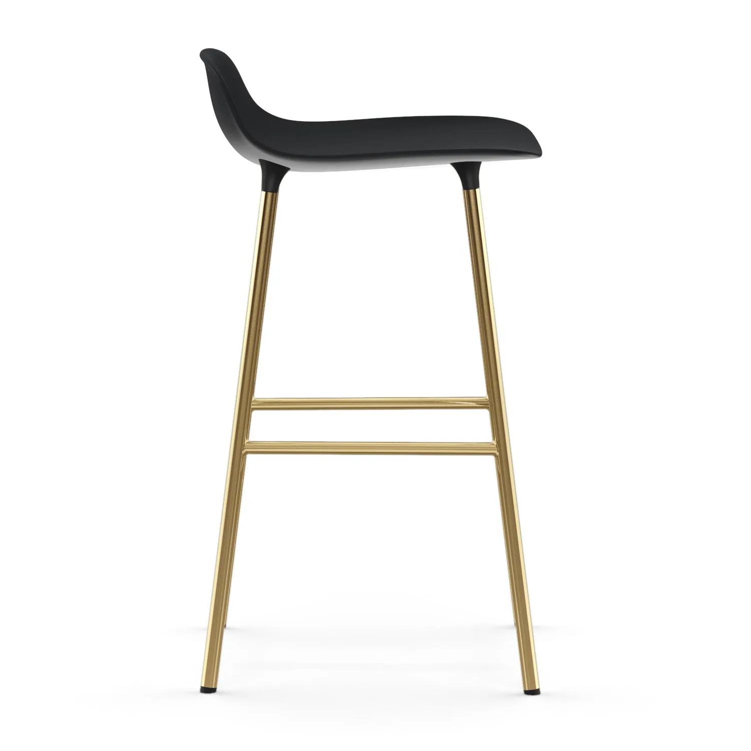 Form 吧台椅 青铜色椅腿65cm, 黑色 Normann Copenhagen