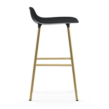 Form 吧台椅 青铜色椅腿65cm - 黑色 - Normann Copenhagen