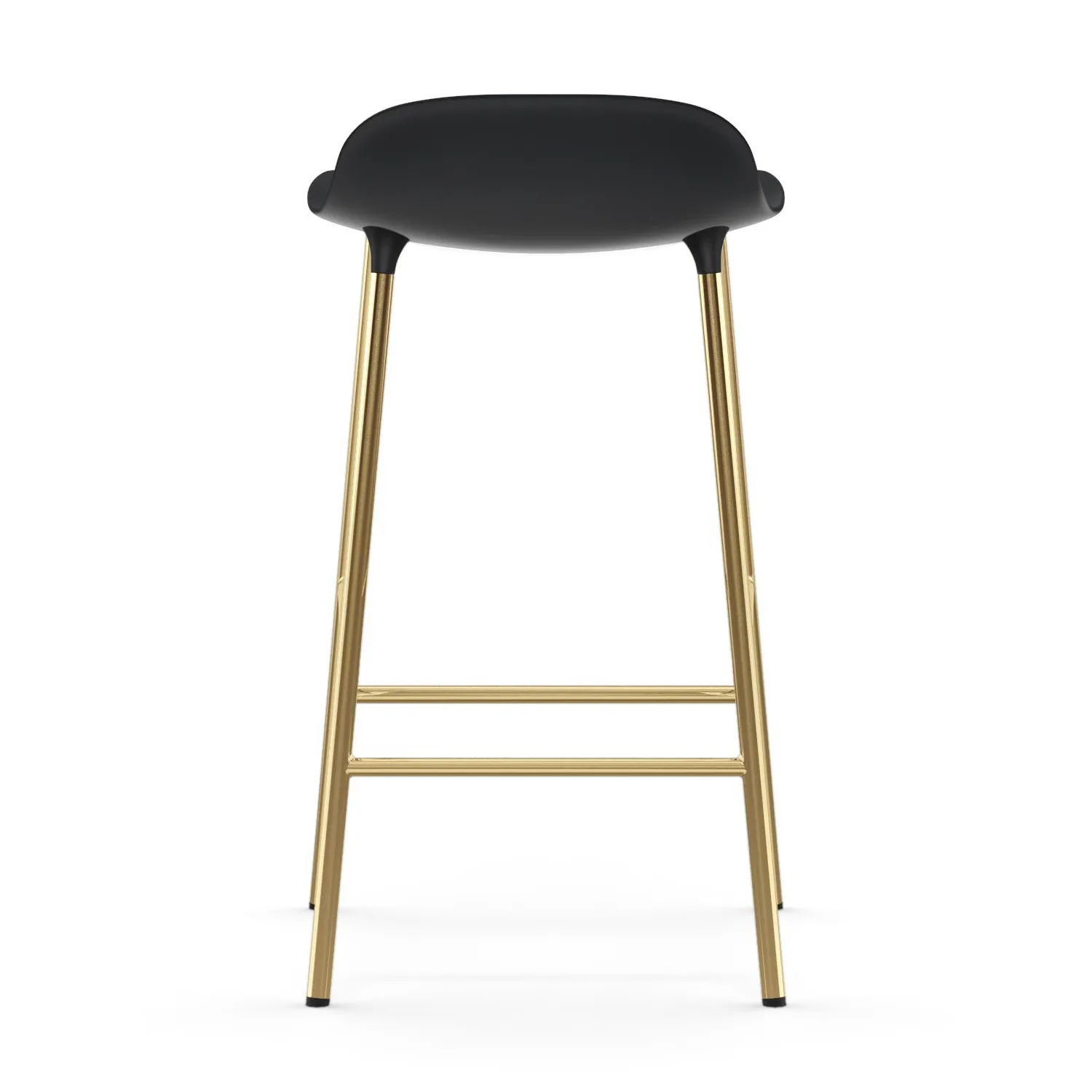 Form 吧台椅 青铜色椅腿65cm, 黑色 Normann Copenhagen