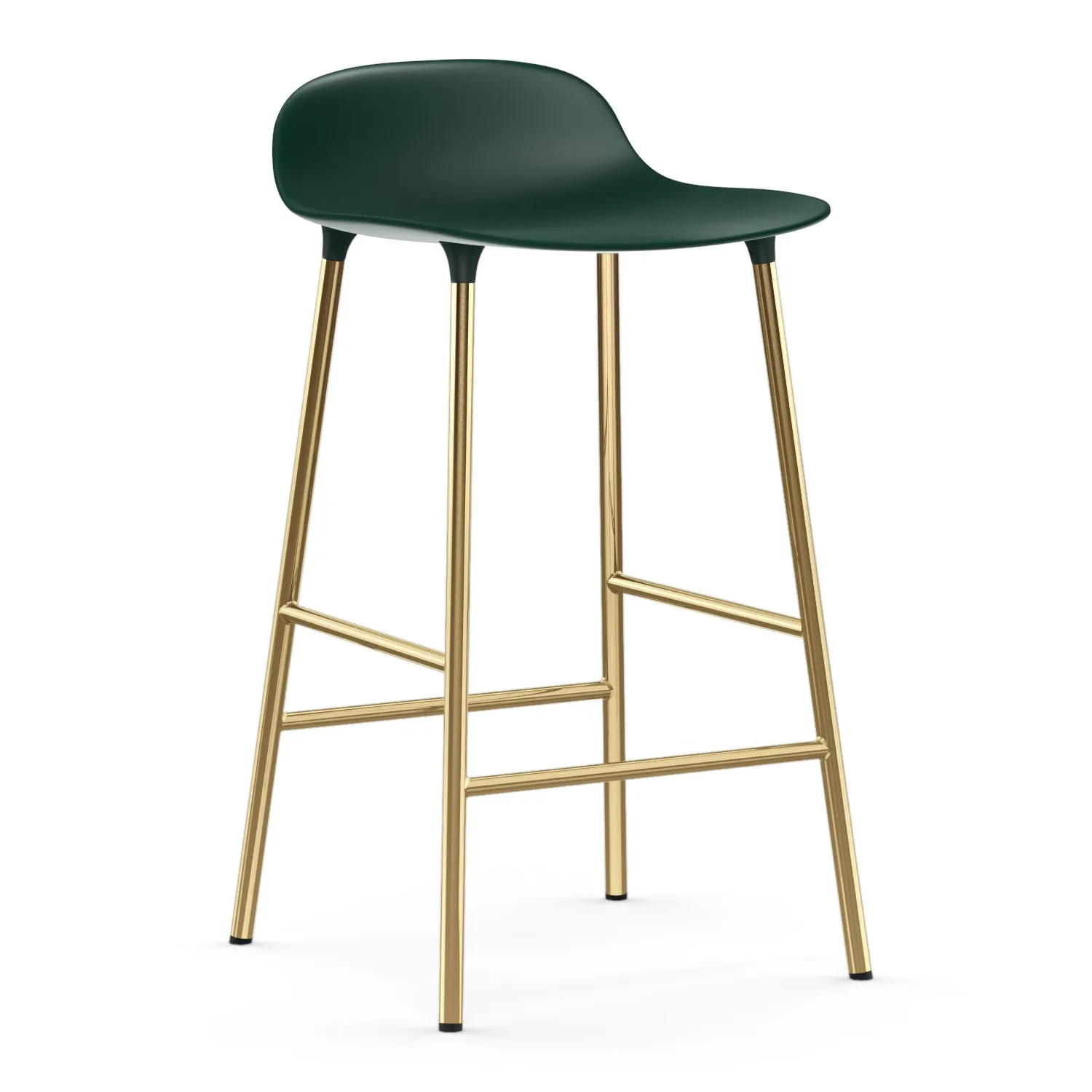 Form 吧台椅 青铜色椅腿65cm, 绿色 Normann Copenhagen