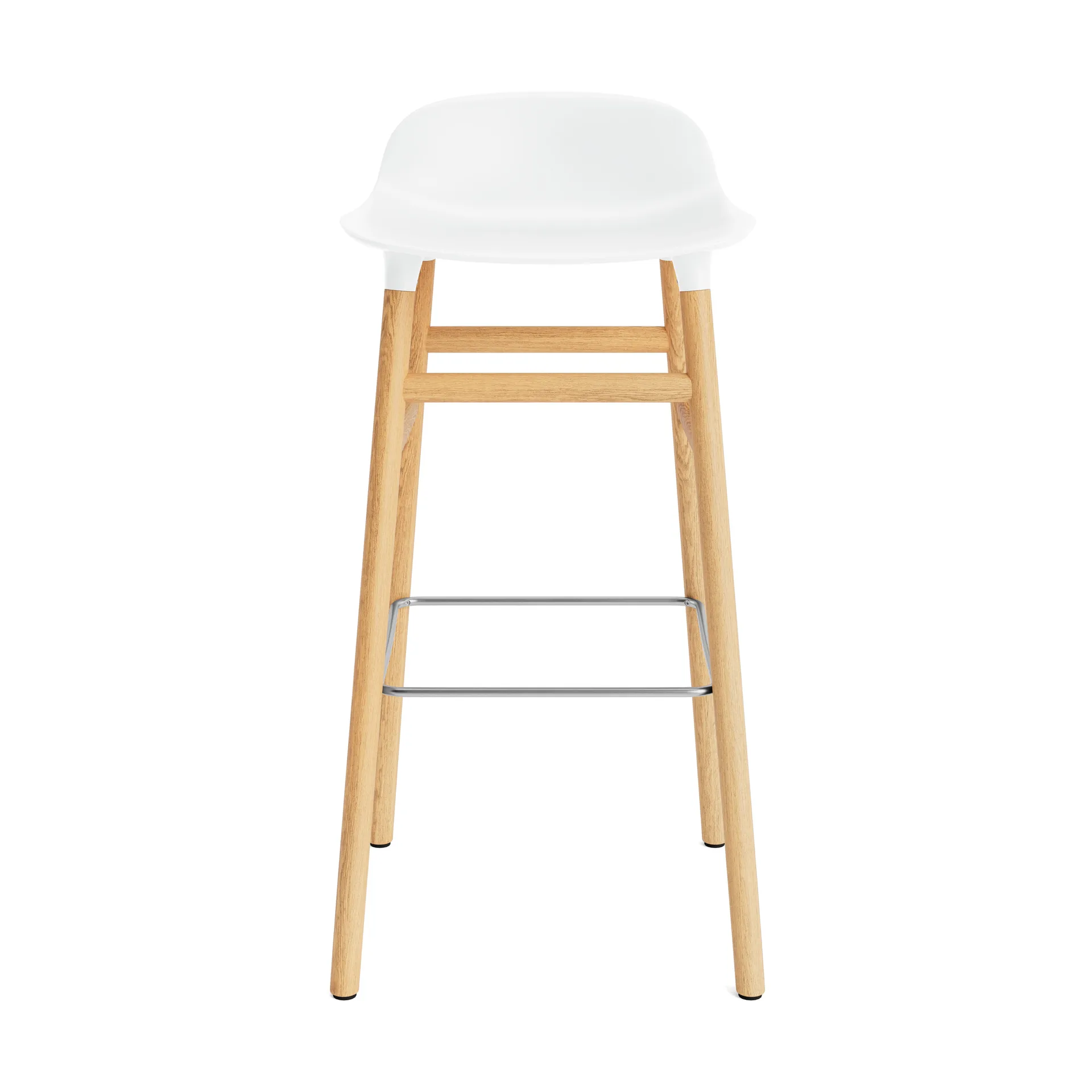 Form 吧台椅 橡木腿75cm, 白色 Normann Copenhagen