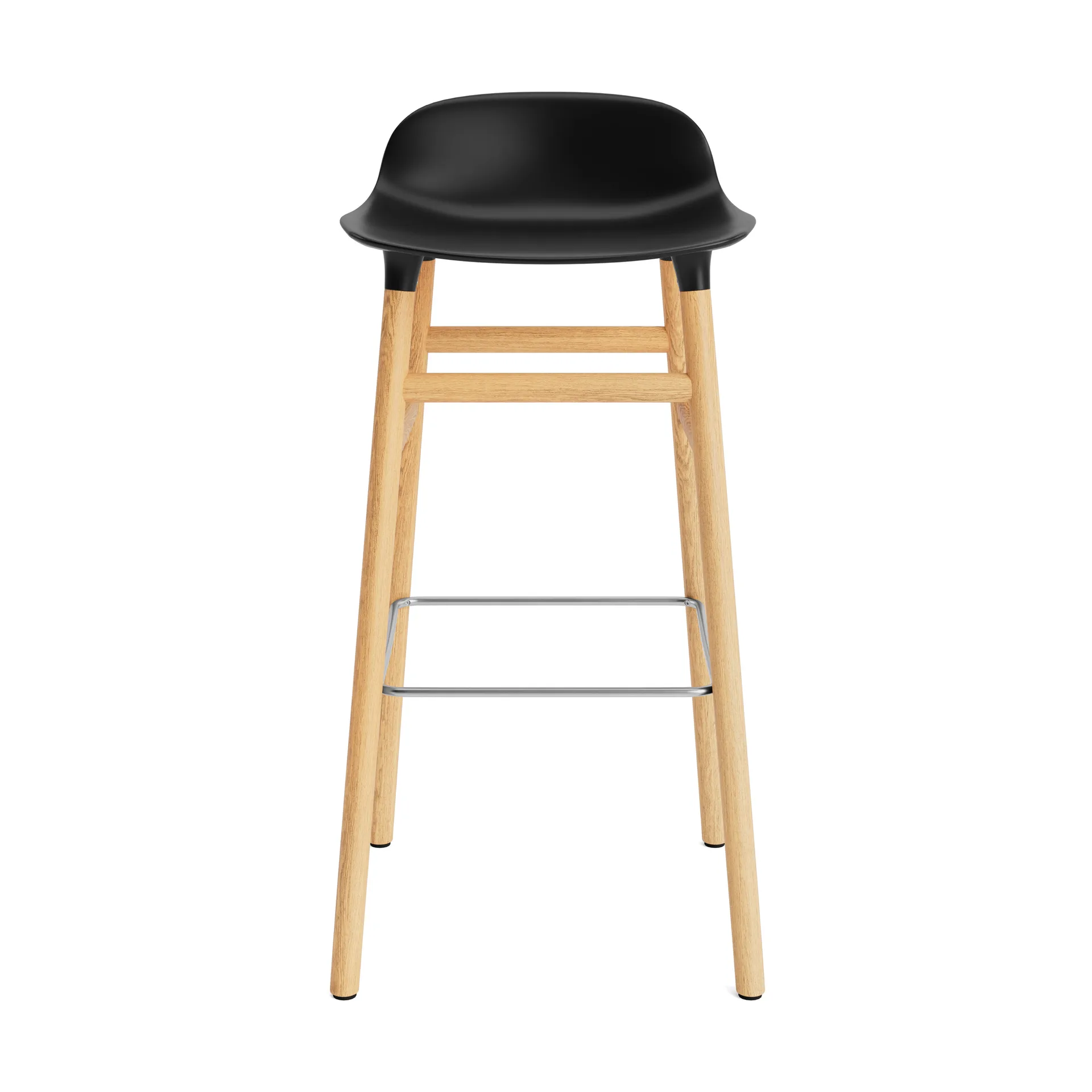 Form 吧台椅 橡木腿75cm, 黑色 Normann Copenhagen