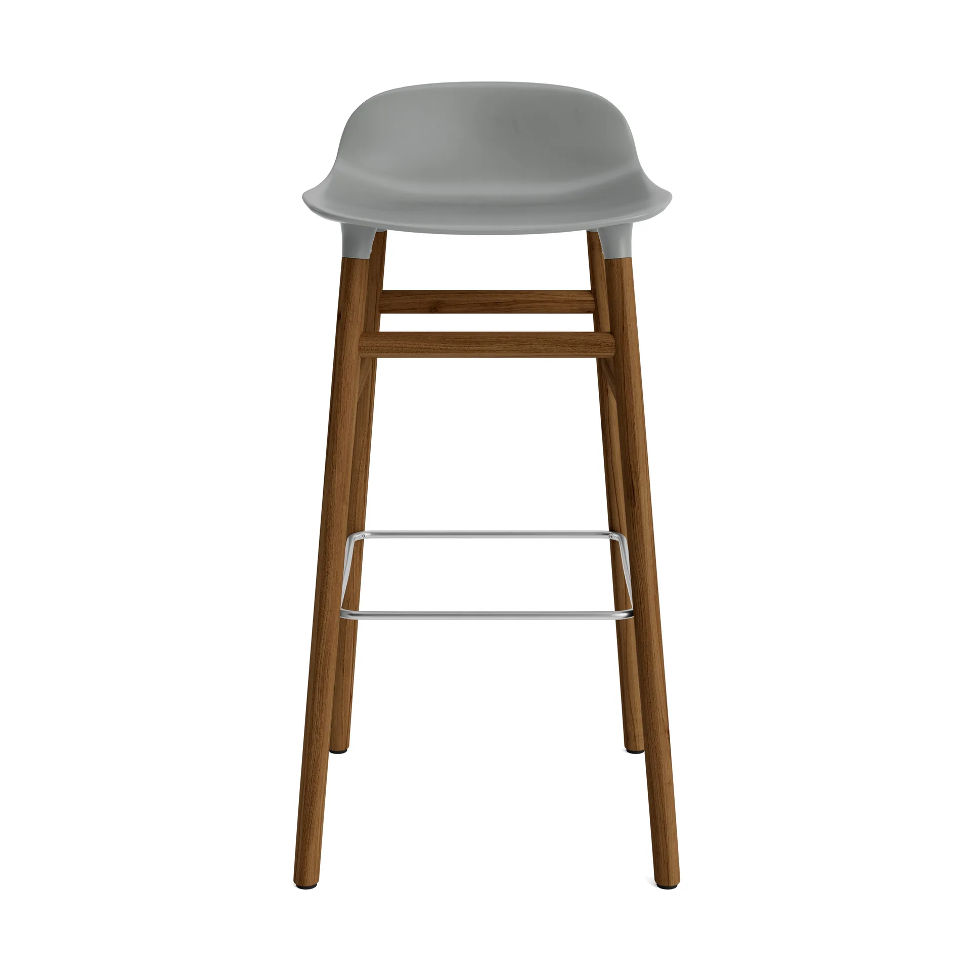 Form 吧台椅 胡桃木腿75cm, 灰色 Normann Copenhagen