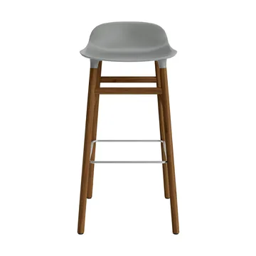 Form 吧台椅 胡桃木腿75cm - 灰色 - Normann Copenhagen