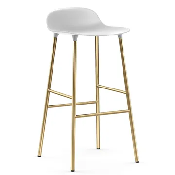 Form 吧台椅 青铜色椅腿75cm - 白色 - Normann Copenhagen