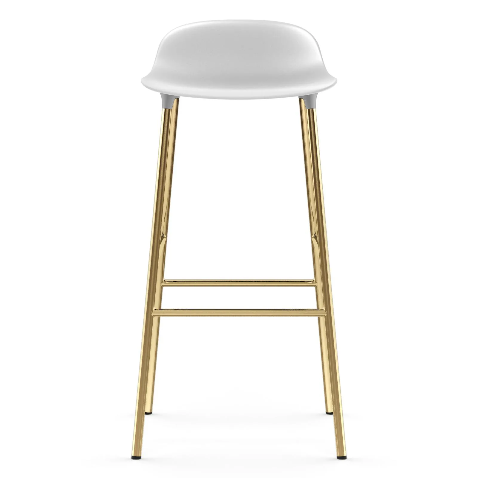 Form 吧台椅 青铜色椅腿75cm, 白色 Normann Copenhagen