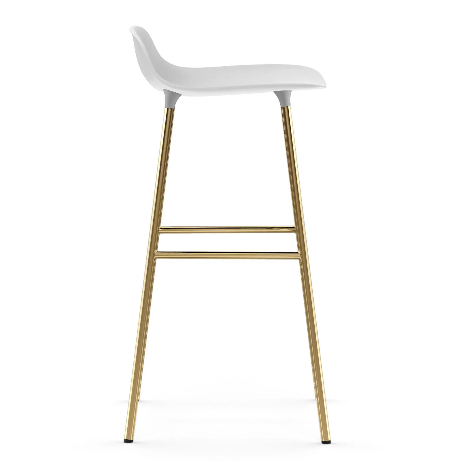 Form 吧台椅 青铜色椅腿75cm, 白色 Normann Copenhagen