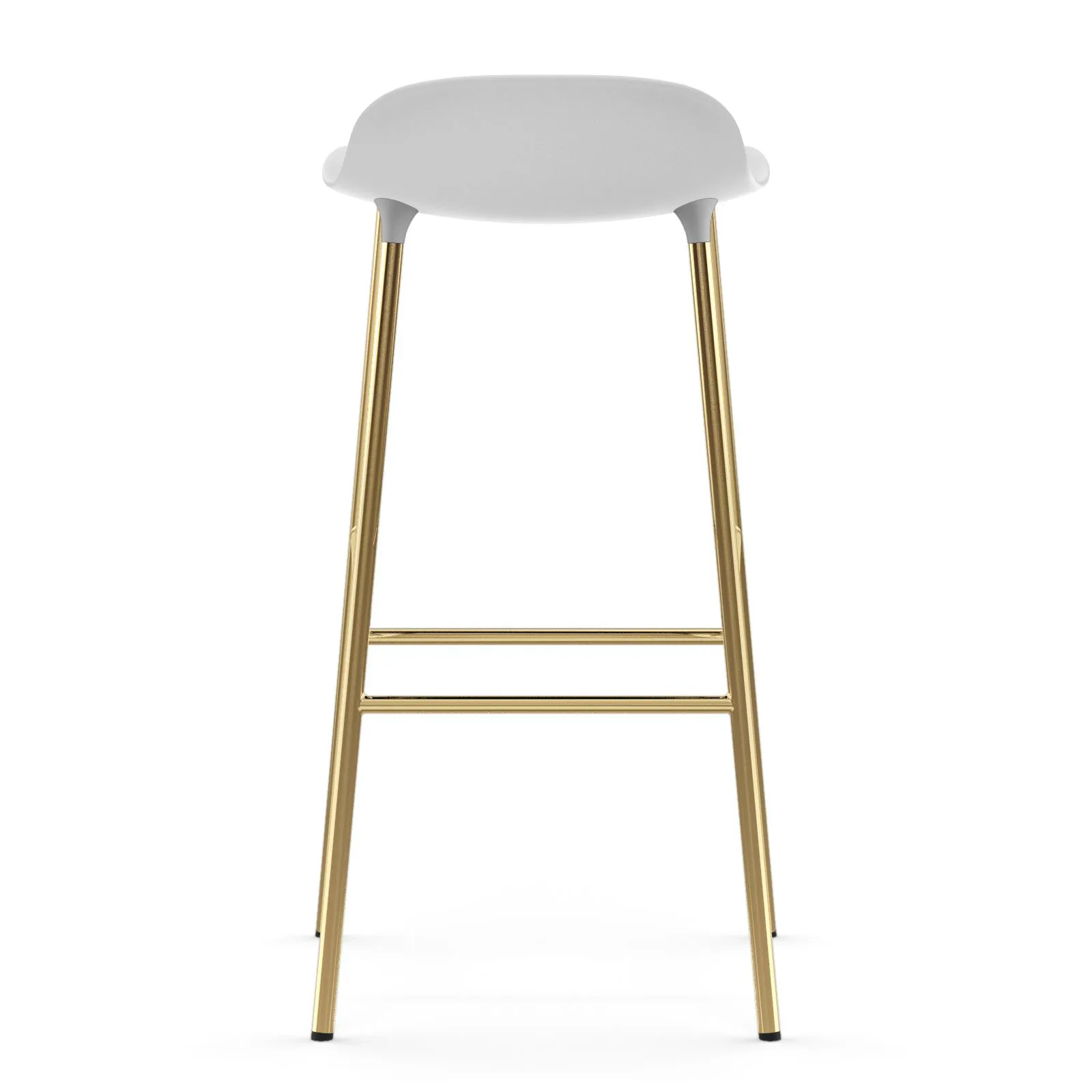 Form 吧台椅 青铜色椅腿75cm, 白色 Normann Copenhagen