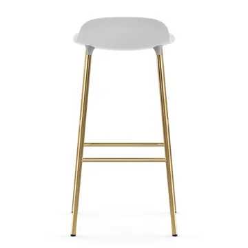 Form 吧台椅 青铜色椅腿75cm - 白色 - Normann Copenhagen