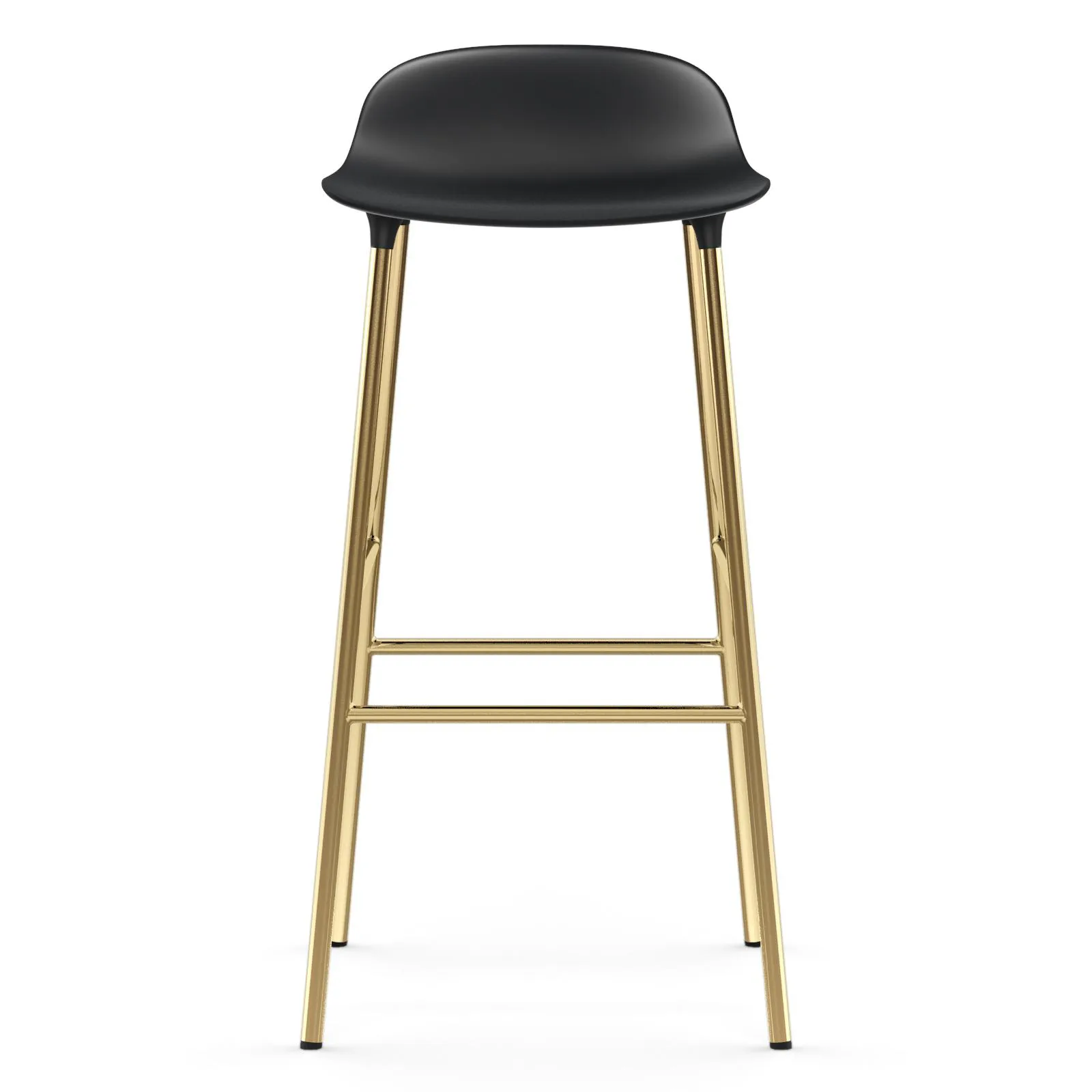 Form 吧台椅 青铜色椅腿75cm, 黑色 Normann Copenhagen