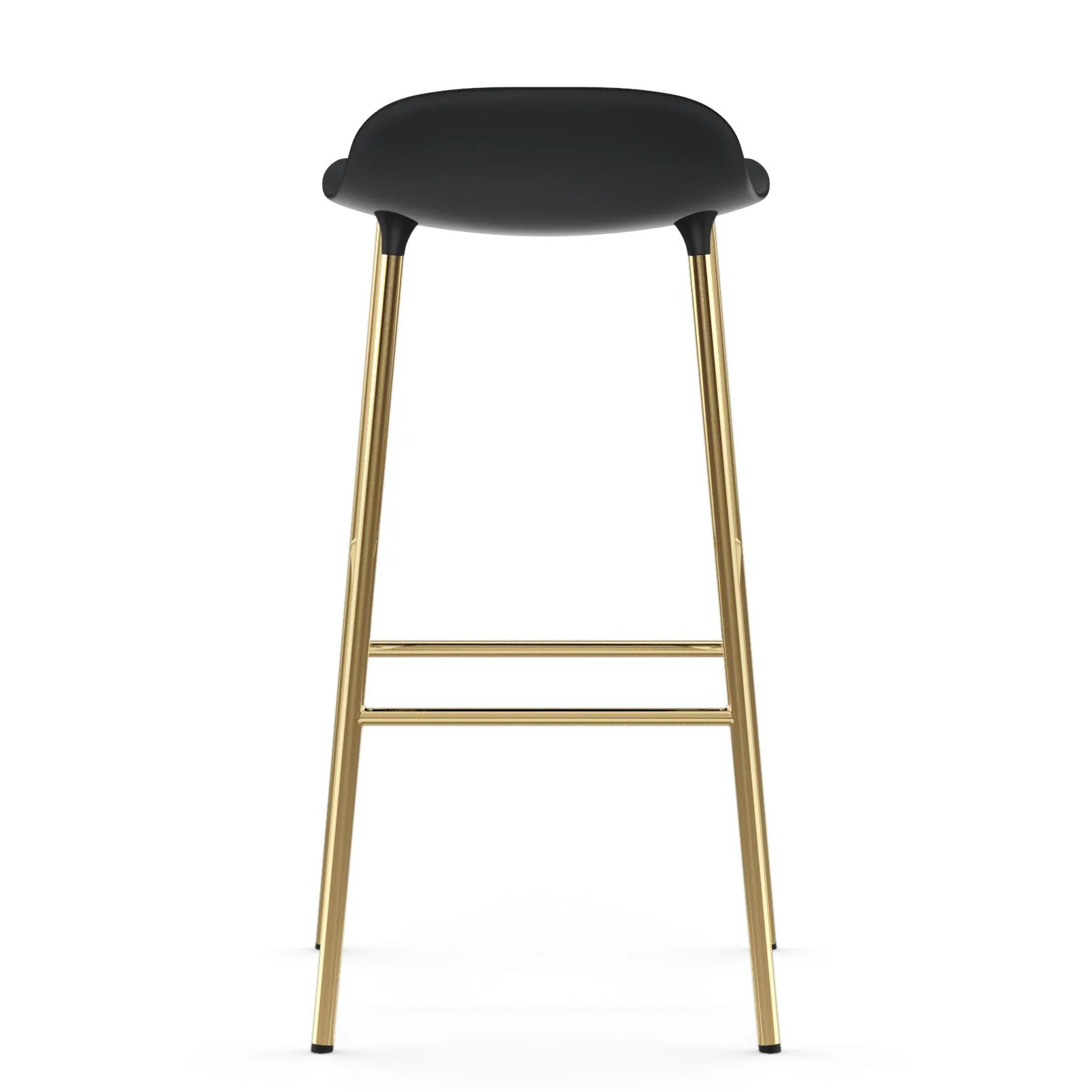 Form 吧台椅 青铜色椅腿75cm, 黑色 Normann Copenhagen