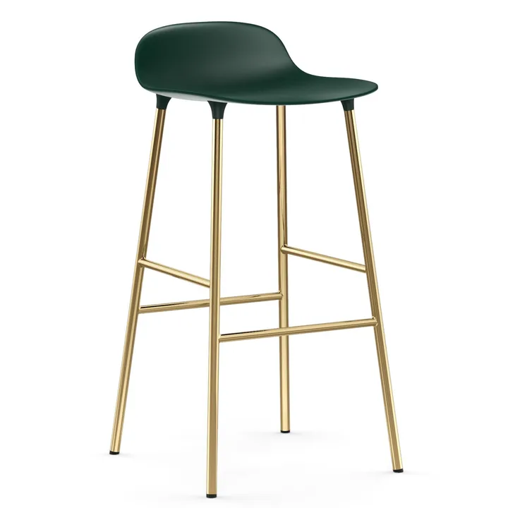 Form 吧台椅 青铜色椅腿75cm - 绿色 - Normann Copenhagen