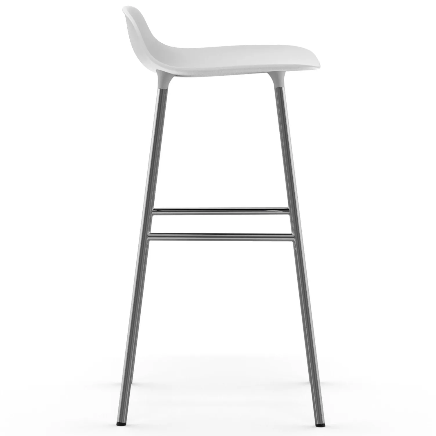 Form 吧台椅 镀铬椅腿75cm, 白色 Normann Copenhagen