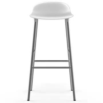 Form 吧台椅 镀铬椅腿75cm - 白色 - Normann Copenhagen