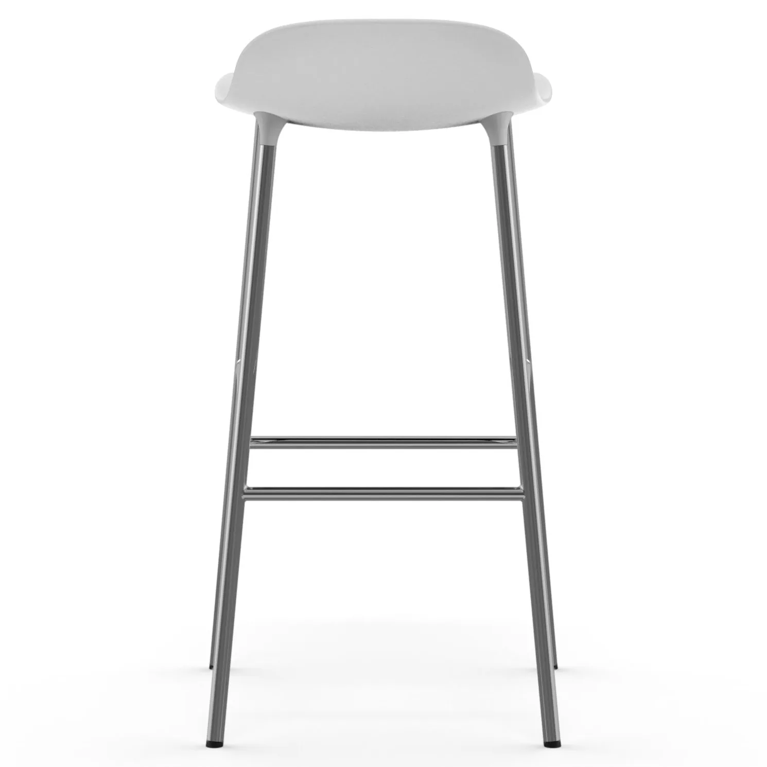 Form 吧台椅 镀铬椅腿75cm, 白色 Normann Copenhagen
