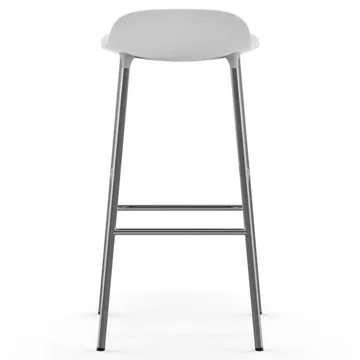 Form 吧台椅 镀铬椅腿75cm - 白色 - Normann Copenhagen