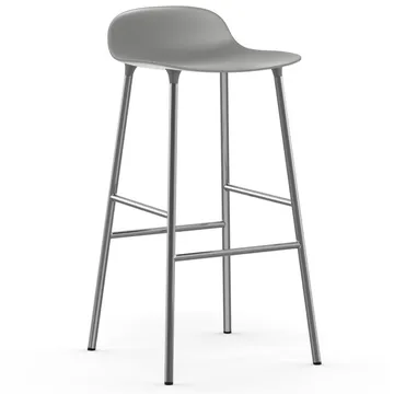 Form 吧台椅 镀铬椅腿75cm - 灰色 - Normann Copenhagen