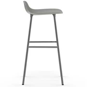 Form 吧台椅 镀铬椅腿75cm - 灰色 - Normann Copenhagen