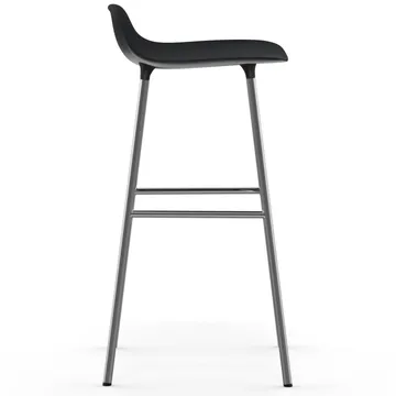 Form 吧台椅 镀铬椅腿75cm - 黑色 - Normann Copenhagen