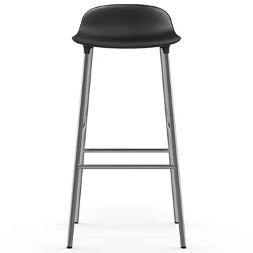 Form 吧台椅 镀铬椅腿75cm - 黑色 - Normann Copenhagen