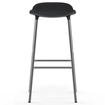Form 吧台椅 镀铬椅腿75cm - 黑色 - Normann Copenhagen