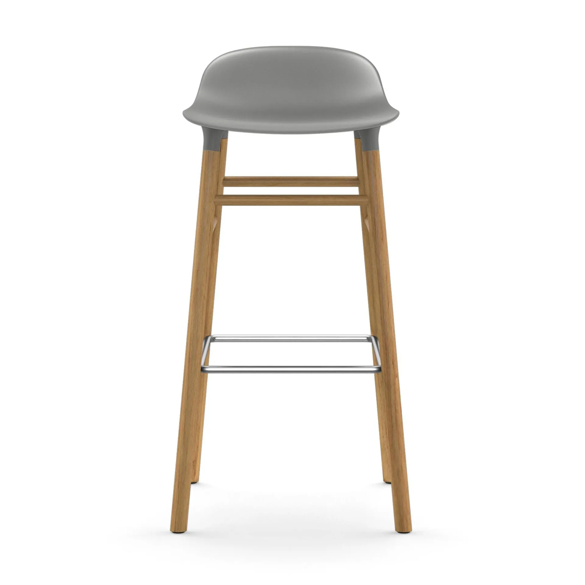 Form 吧台椅 橡木腿75cm, 灰色 Normann Copenhagen