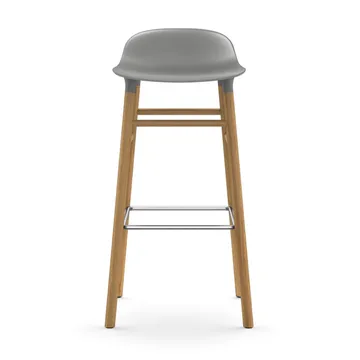 Form 吧台椅 橡木腿75cm - 灰色 - Normann Copenhagen