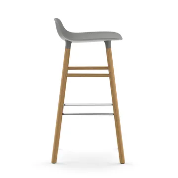 Form 吧台椅 橡木腿75cm - 灰色 - Normann Copenhagen