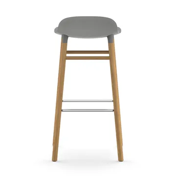 Form 吧台椅 橡木腿75cm - 灰色 - Normann Copenhagen