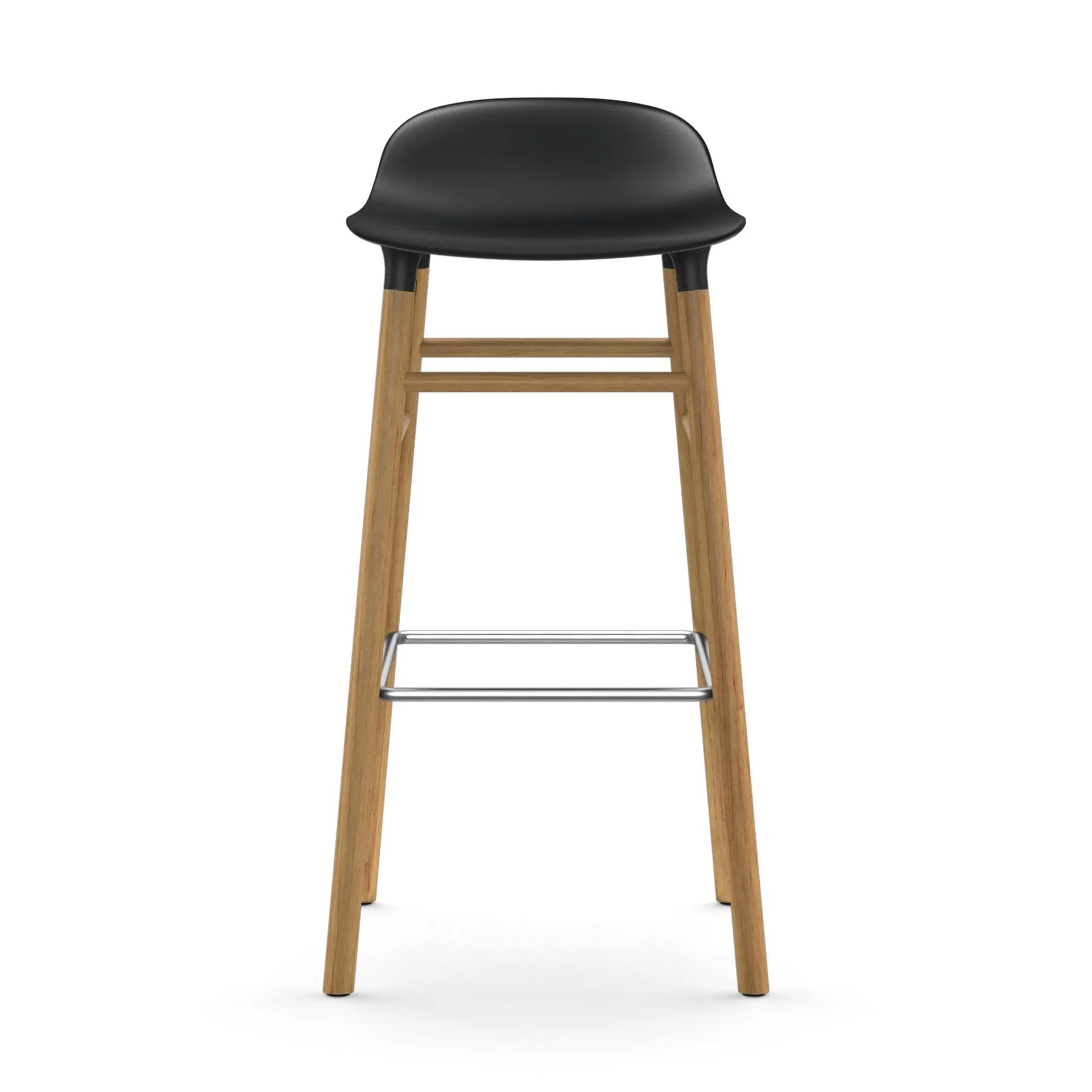 Form 吧台椅 橡木腿75cm, 黑色 Normann Copenhagen