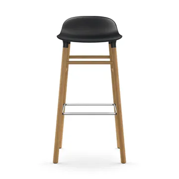 Form 吧台椅 橡木腿75cm - 黑色 - Normann Copenhagen
