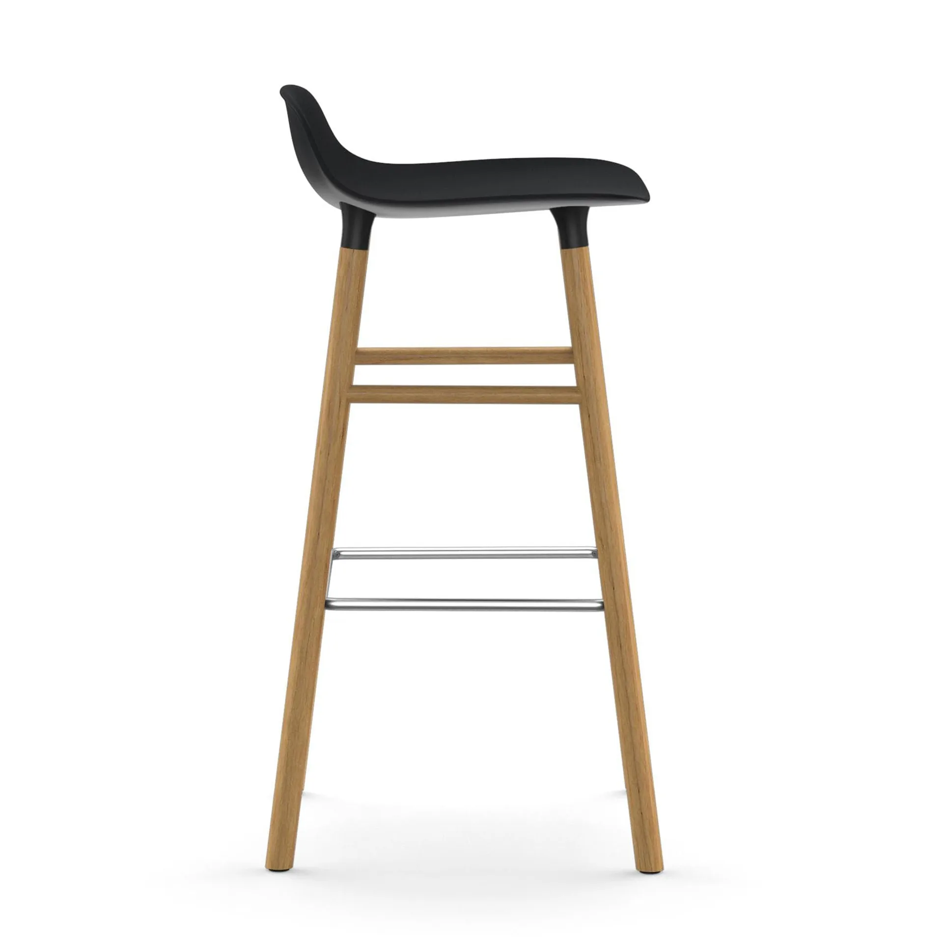 Form 吧台椅 橡木腿75cm, 黑色 Normann Copenhagen