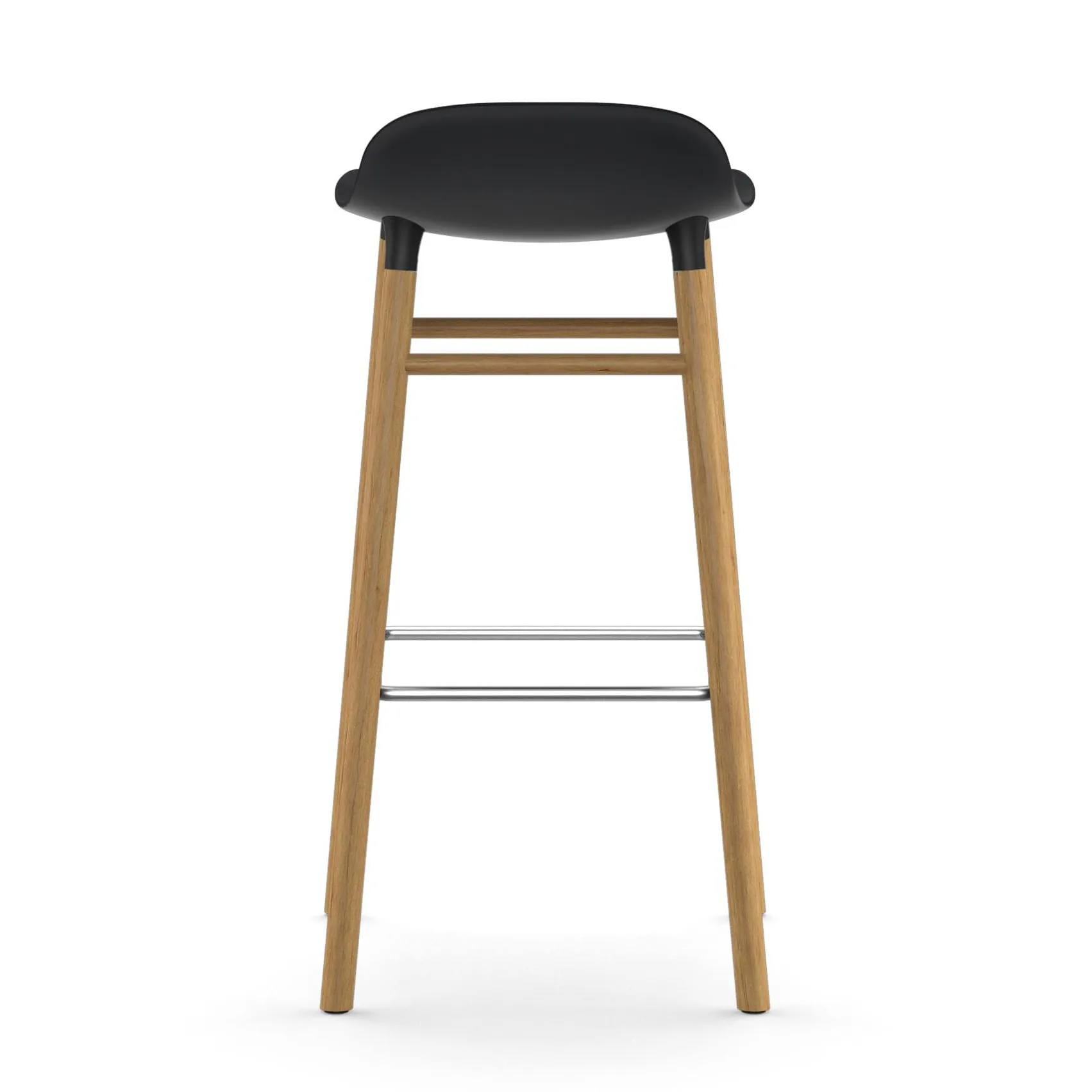 Form 吧台椅 橡木腿75cm, 黑色 Normann Copenhagen