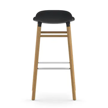 Form 吧台椅 橡木腿75cm - 黑色 - Normann Copenhagen