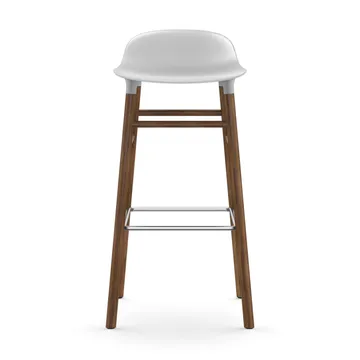 Form 吧台椅 胡桃木腿75cm - 白色 - Normann Copenhagen